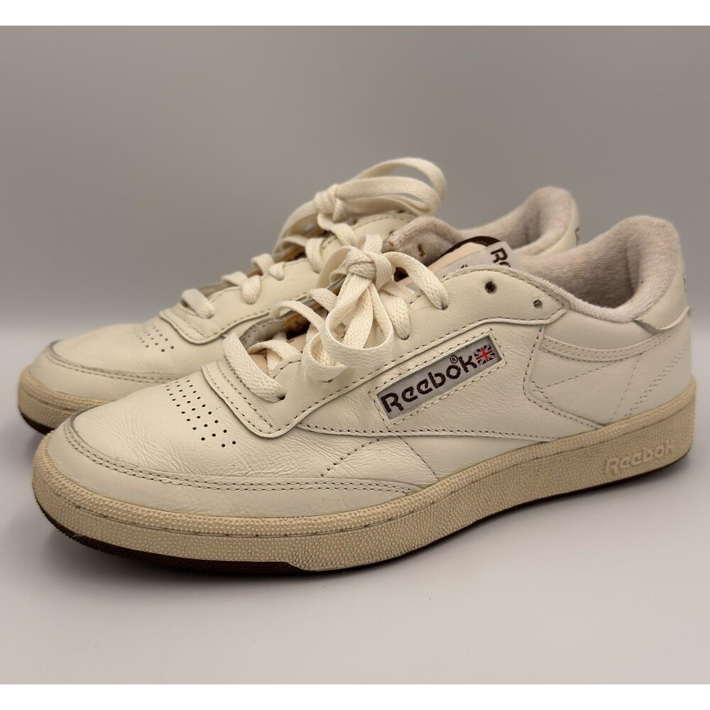 Reebok Club C 85 Vintage Chalk Brown Leather Sneakers Men’s 8 Retro Tennis